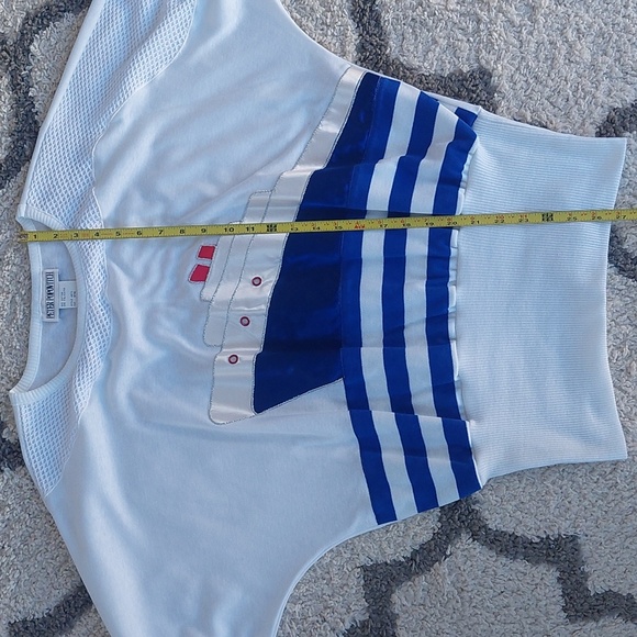 Peter Popovitch Vintge Top White with Boat Applica and Mesh Feature Size Med NWT - Picture 5 of 8